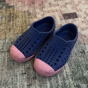 Native toddler shoes, purple and pink size 6